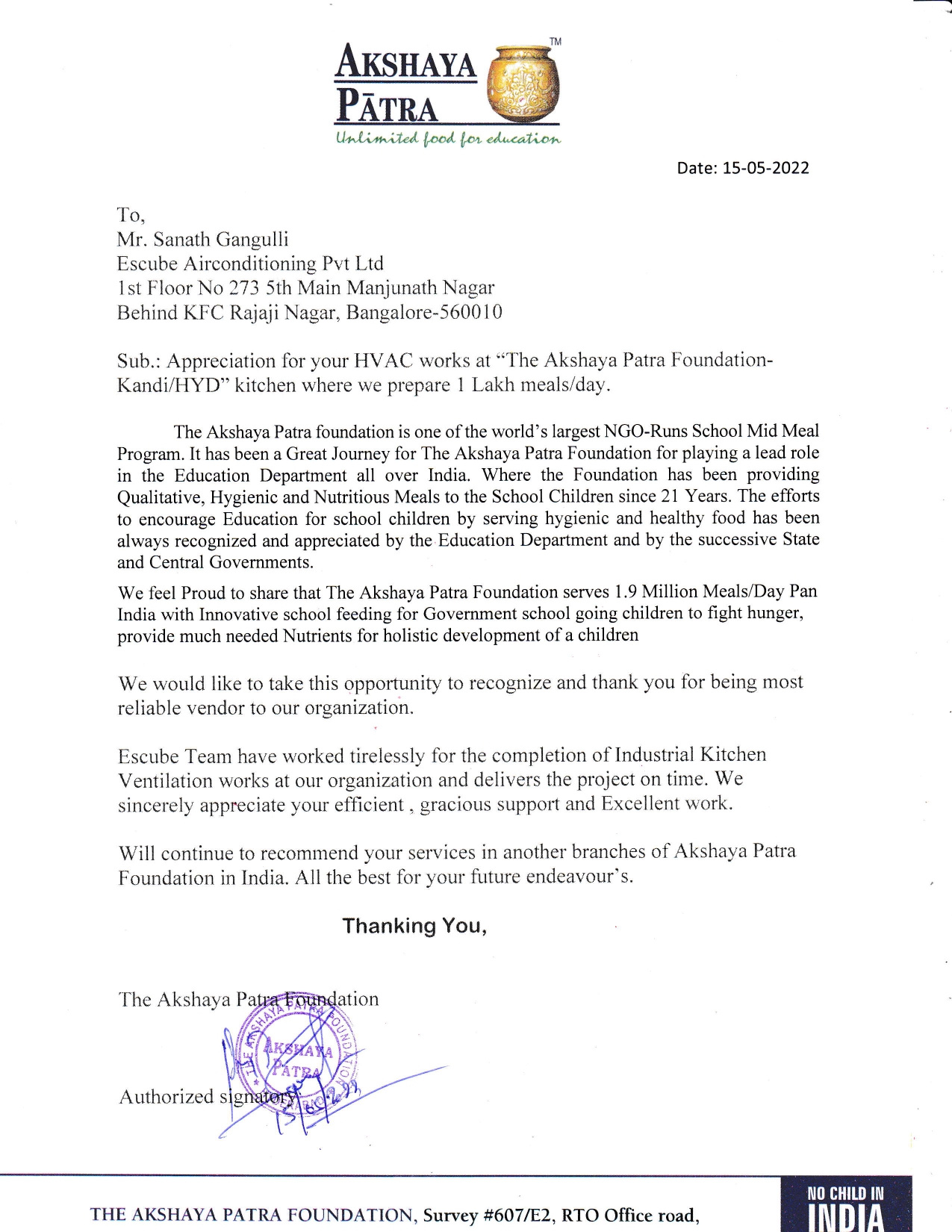 Appreciation Letter 1