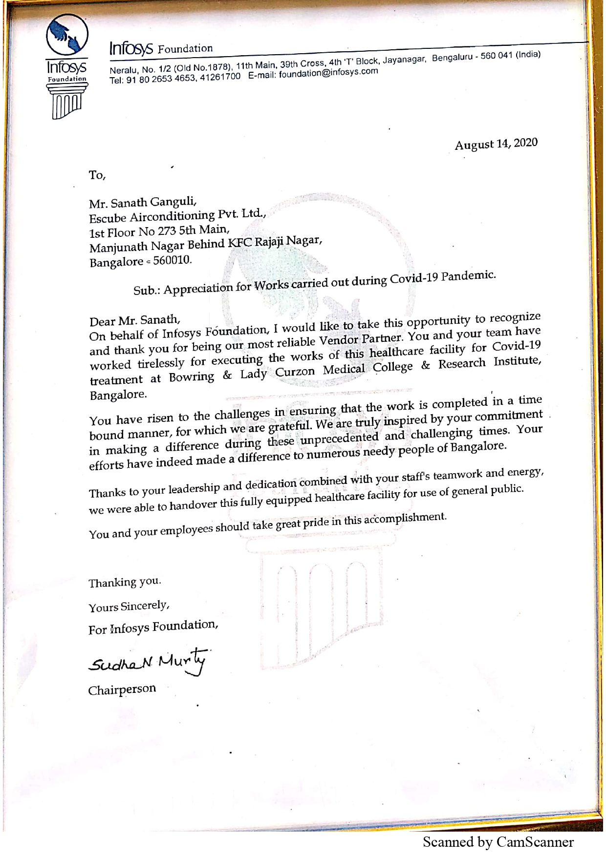 Appreciation Letter 6